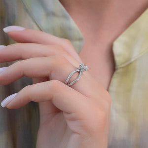 The Zoey Set With A 1 Carat Round Lab Diamond