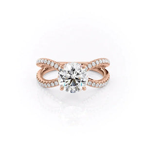 The Zoey Set With A 3 Carat Round Lab Diamond