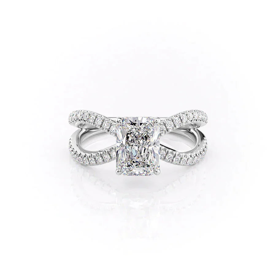 The Zoey Set With A 5 Carat Radiant Moissanite