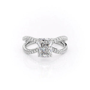 The Zoey Set With A 3.5 Carat Radiant Moissanite