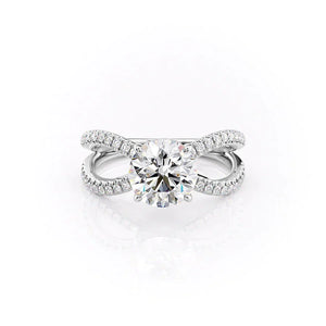 The Zoey Set With A 3 Carat Round Moissanite