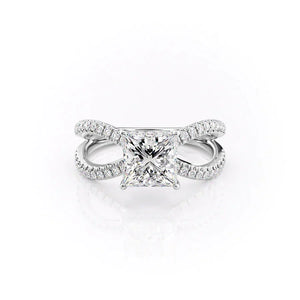 The Zoey Set With A 5 Carat Princess Moissanite