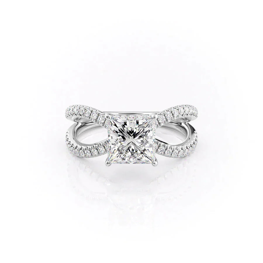 The Zoey Set With A 5 Carat Princess Moissanite