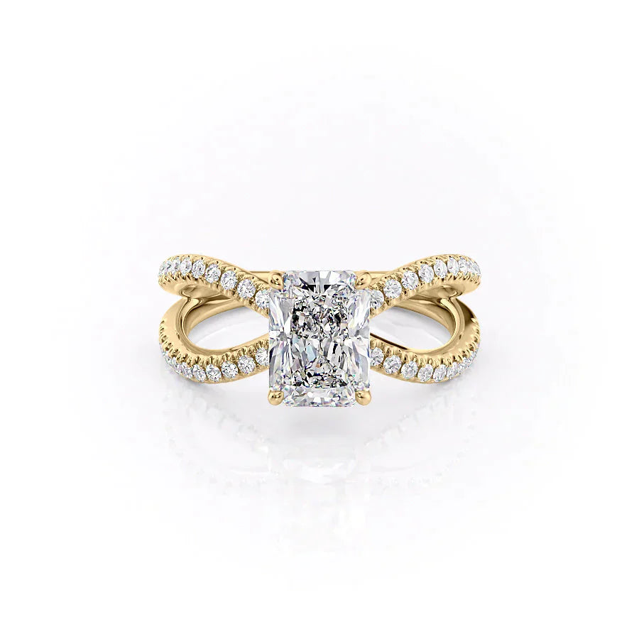 The Zoey Set With A 2 Carat Radiant Moissanite
