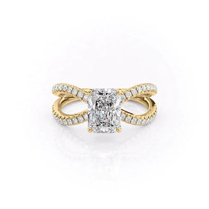 The Zoey Set With A 1.5 Carat Radiant Lab Diamond
