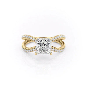 The Zoey Set With A 1 Carat Princess Lab Diamond