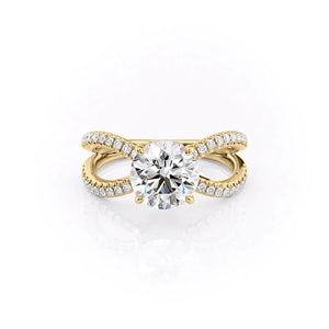The Zoey Set With A 3.5 Carat Round Moissanite
