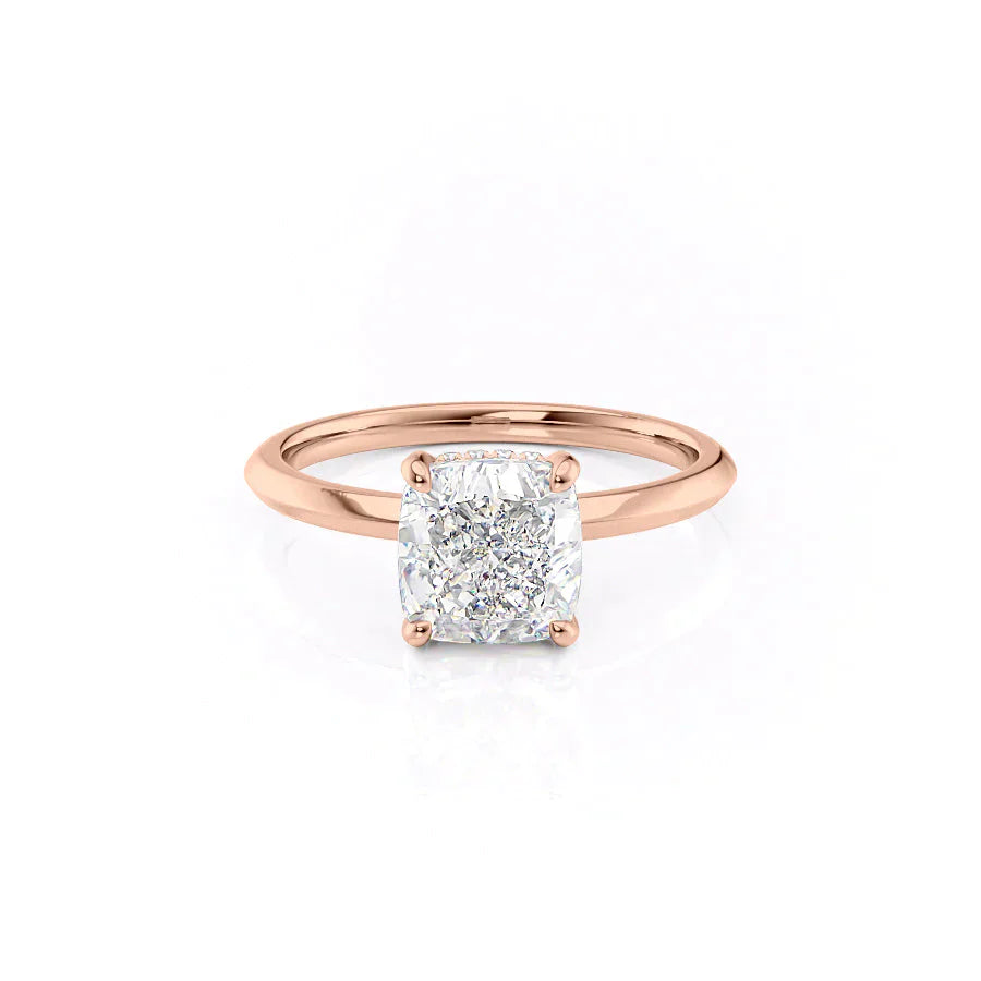 The Razor Kamellie Set With A 1.5 Carat Cushion Lab Diamond