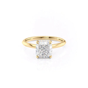 The Razor Kamellie Set With A 3 Carat Cushion Lab Diamond