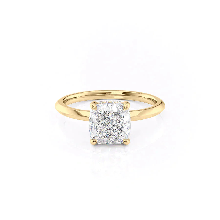 The Razor Kamellie Set With A 1.5 Carat Cushion Lab Diamond