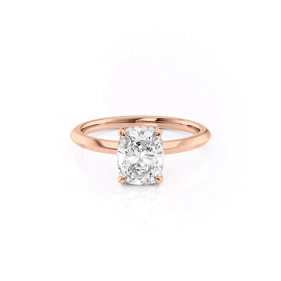 The Razor Kamellie Set With A 2 Carat Elongated Cushion Lab Diamond