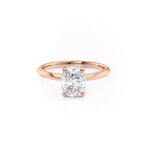 The Razor Kamellie Set With A 2.5 Carat Elongated Cushion Lab Diamond