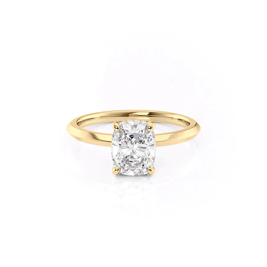 The Razor Kamellie Set With A 3 Carat Elongated Cushion Lab Diamond
