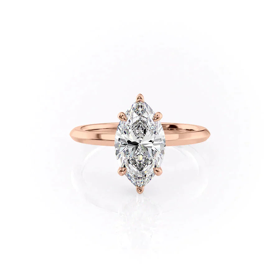 The Razor Kamellie Set With A 3 Carat Marquise Lab Diamond