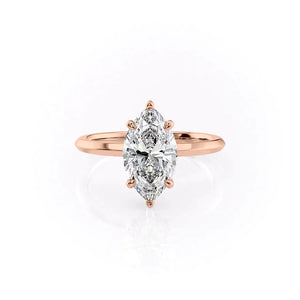 The Razor Kamellie Set With A 2.5 Carat Marquise Lab Diamond