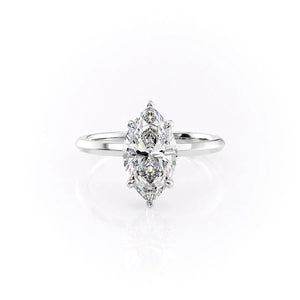 The Razor Kamellie Set With A 1 Carat Marquise Moissanite