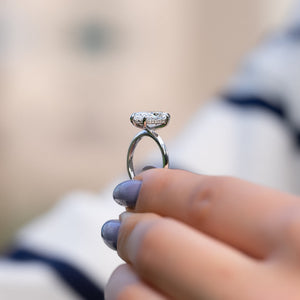 The Razor Kamellie Set With A Marquise Moissanite