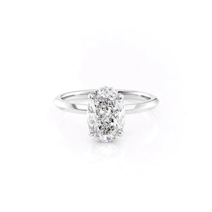 The Razor Kamellie Set With A 2 Carat Oval Lab Diamond