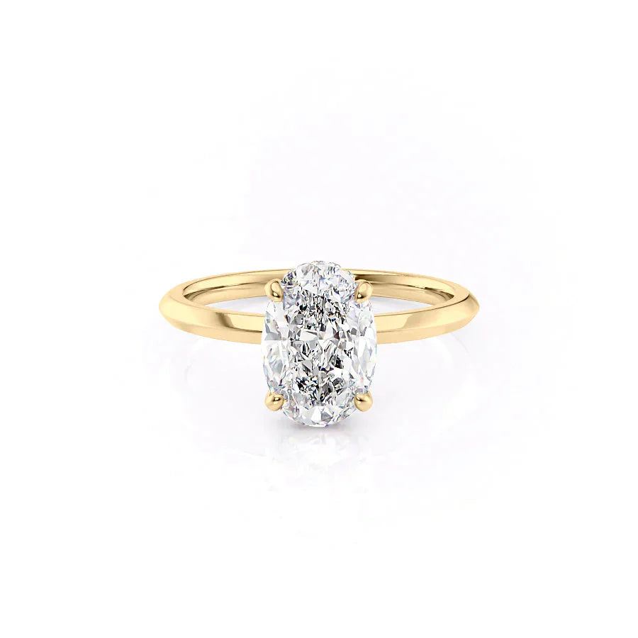 The Razor Kamellie Set With A 3 Carat Oval Lab Diamond