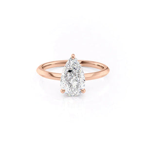 The Razor Kamellie Set With A 2 Carat Pear Lab Diamond