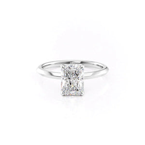 The Razor Kamellie Set With A 3 Carat Radiant Lab Diamond