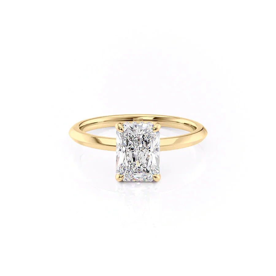 The Razor Kamellie Set With A 3 Carat Radiant Lab Diamond