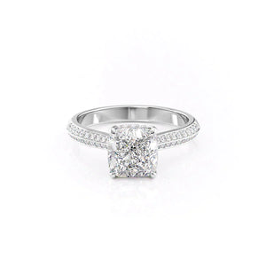 The Kayla Set With A 3 Carat Cushion Lab Diamond