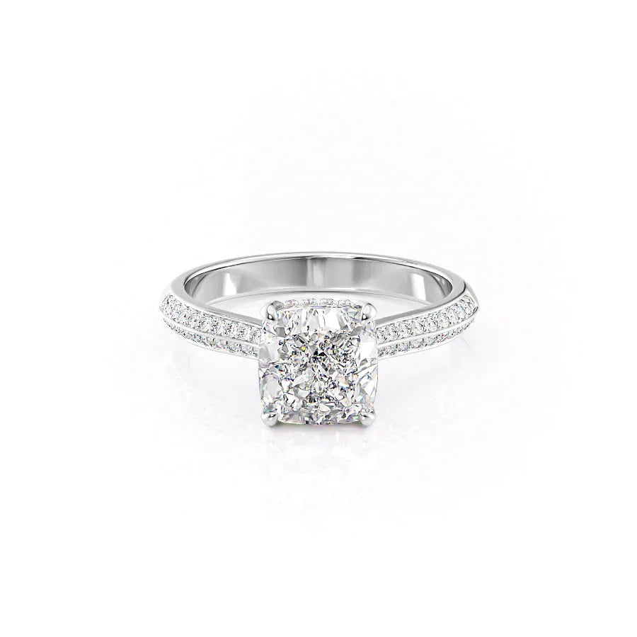 The Kayla Set With A 2 Carat Cushion Lab Diamond