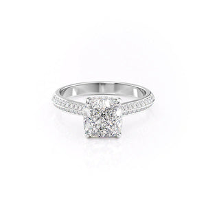 The Kayla Set With A 1 Carat Cushion Moissanite