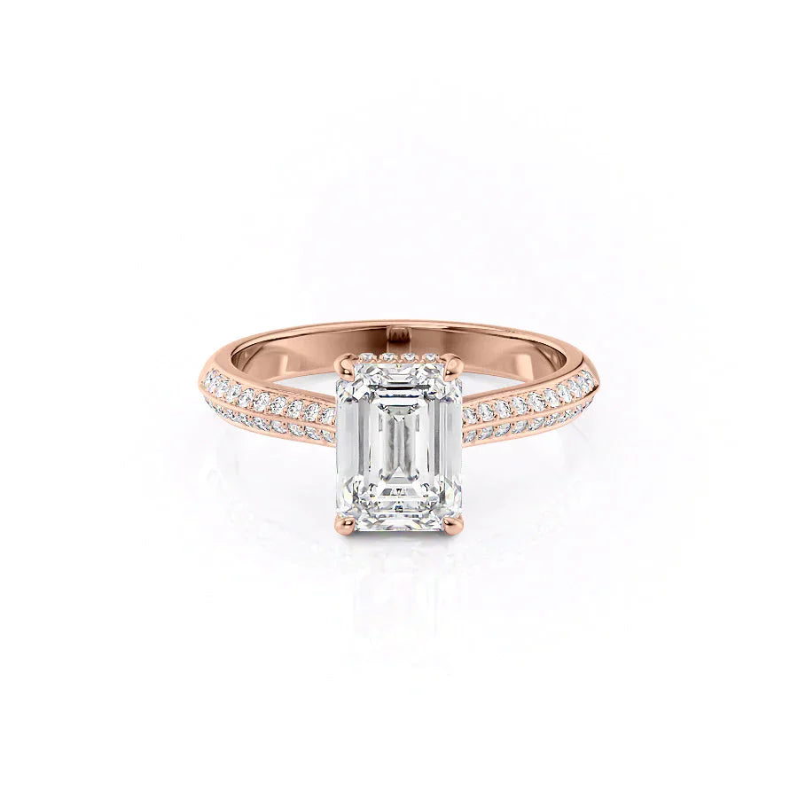 The Kayla Set With A 2 Carat Emerald Lab Diamond
