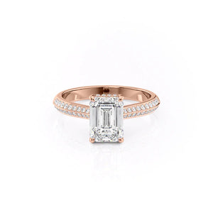 The Kayla Set With A Emerald Moissanite