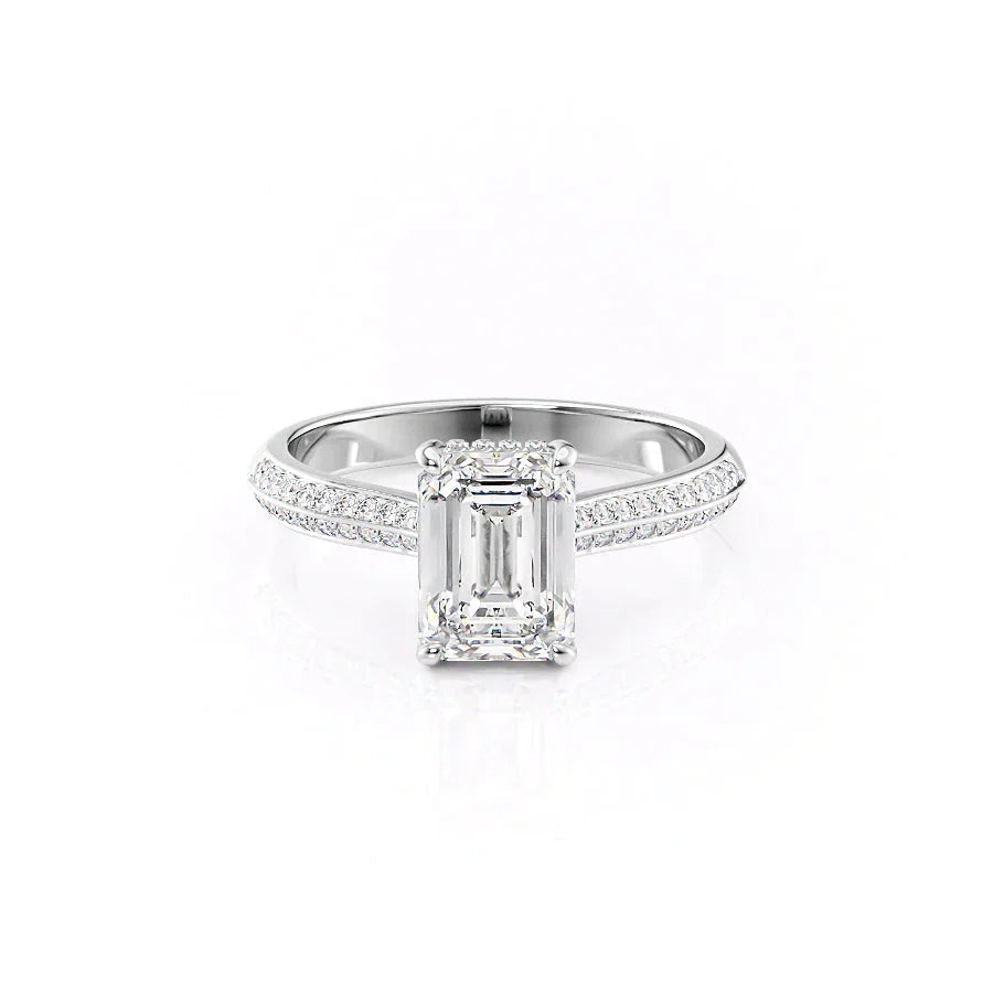 The Kayla Set With A 2.5 Carat Emerald Lab Diamond