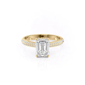 The Kayla Set With A 1 Carat Emerald Lab Diamond