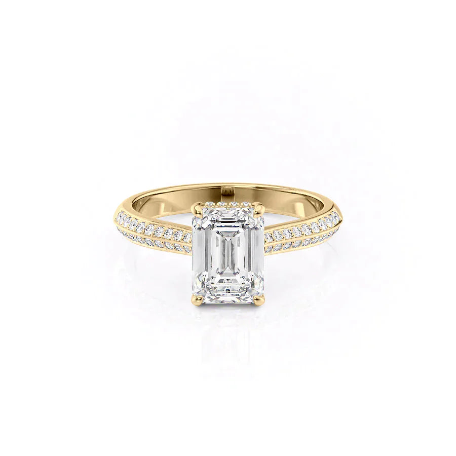 The Kayla Set With A 1 Carat Emerald Lab Diamond