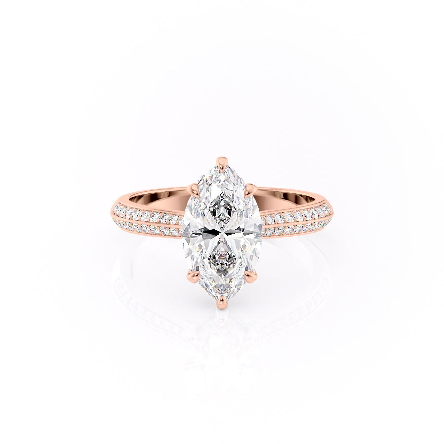The Kayla Set With A 2.5 Carat Marquise Lab Diamond