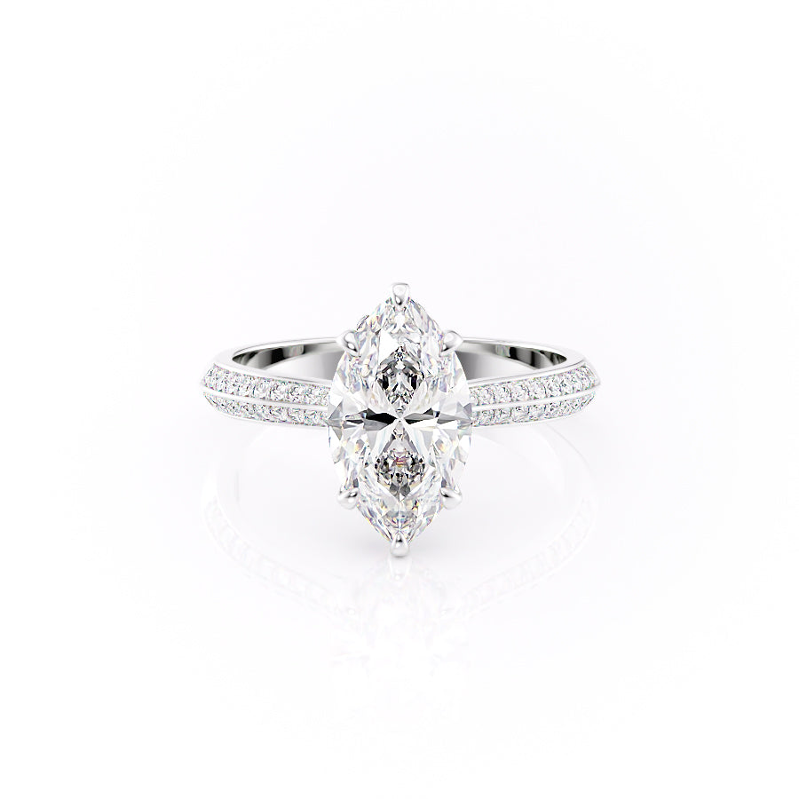 The Kayla Set With A 2.5 Carat Marquise Lab Diamond