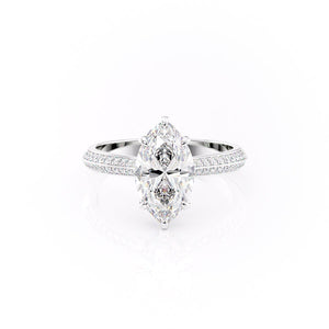 The Kayla Set With A 1.5 Carat Marquise Lab Diamond