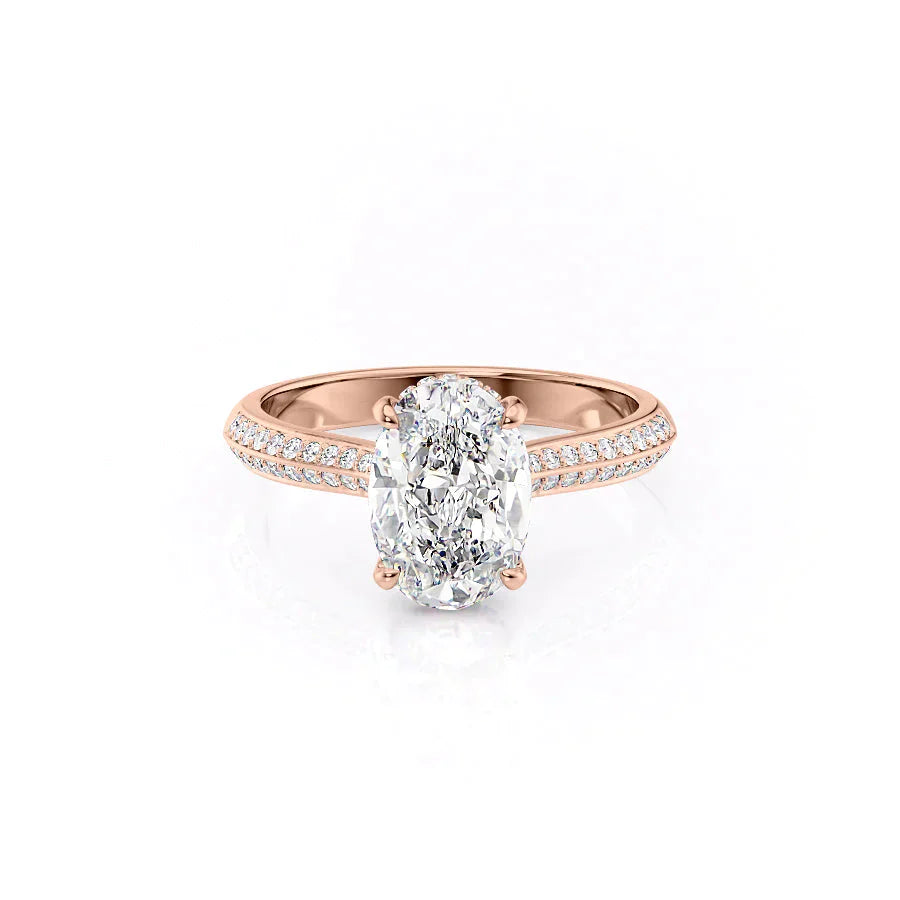 The Kayla Set With A 2.5 Carat Oval Lab Diamond