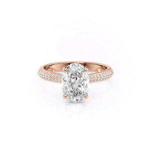 The Kayla Set With A 2.5 Carat Oval Lab Diamond