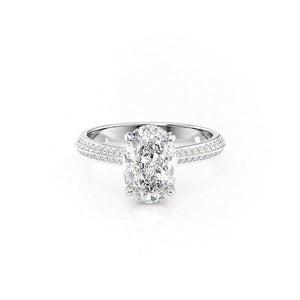 The Kayla Set With A 3 Carat Oval Lab Diamond