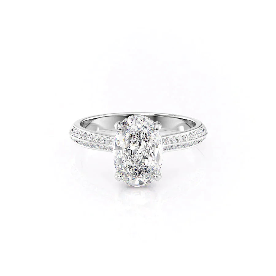The Kayla Set With A 2 Carat Oval Lab Diamond