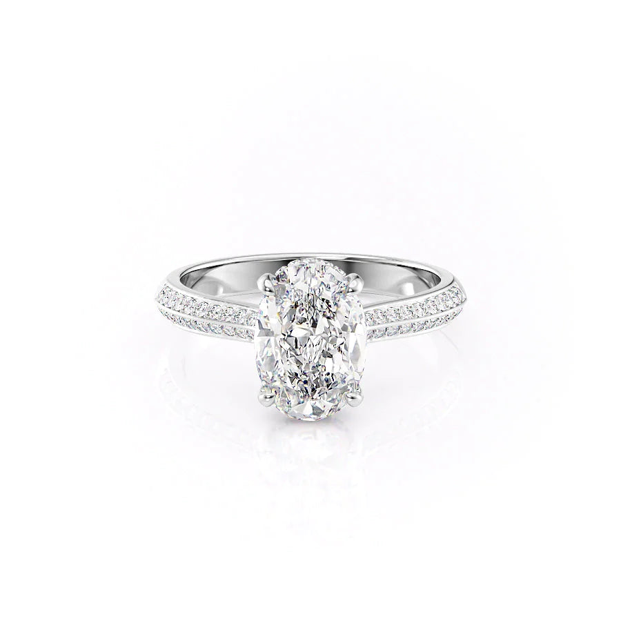 The Kayla Set With A 1 Carat Oval Moissanite