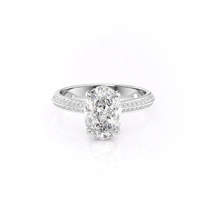 The Kayla Set With A 1 Carat Oval Moissanite