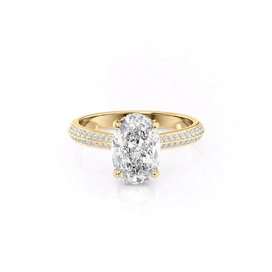 The Kayla Set With A 1.5 Carat Oval Lab Diamond