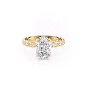 The Kayla Set With A 1.5 Carat Oval Lab Diamond