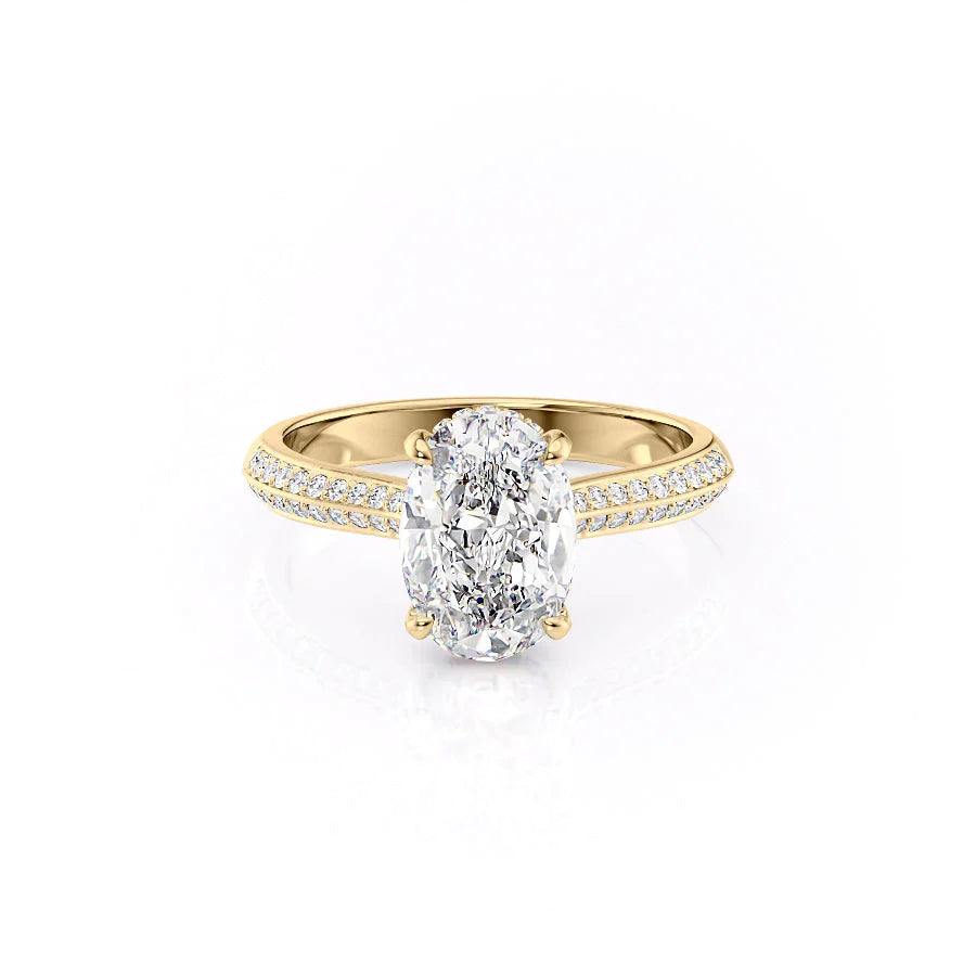 The Kayla Set With A 1 Carat Oval Moissanite