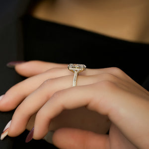 The Kayla Set With A 2 Carat Oval Lab Diamond