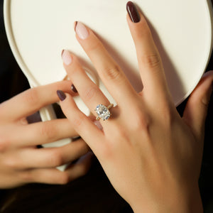 The Kayla Set With A 2 Carat Oval Lab Diamond