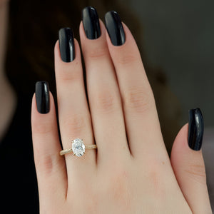 The Kayla Set With A 2 Carat Oval Lab Diamond