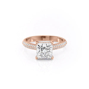 The Kayla Set With A Princess Moissanite